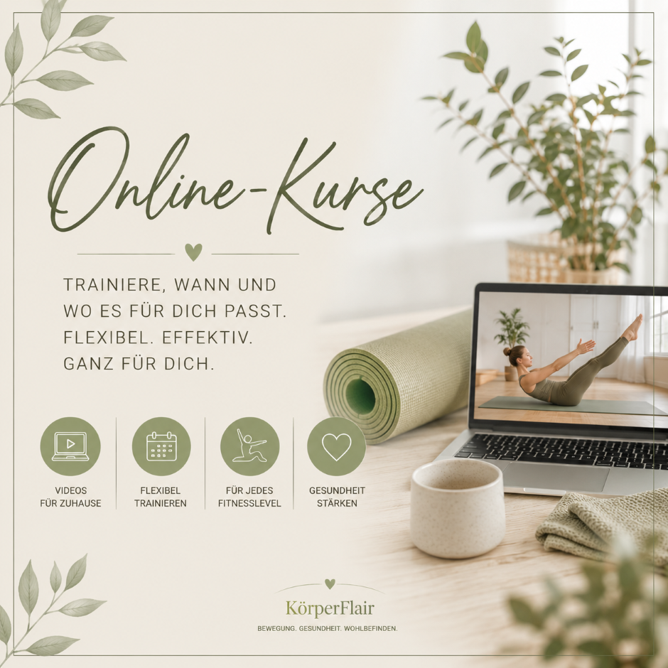 flexibel trainieren mit KörperFlair Online